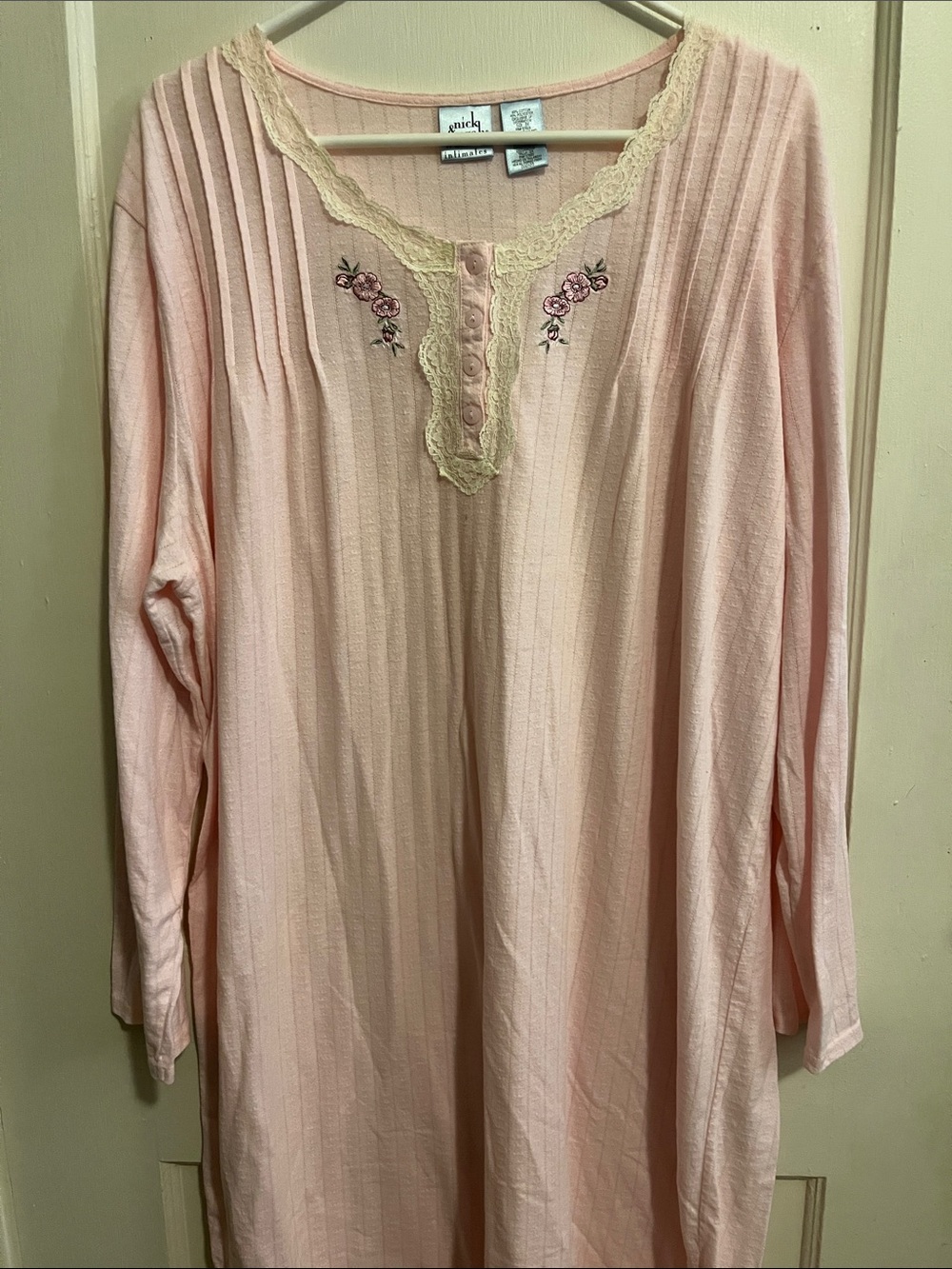 Pink Ribbed Nightgown